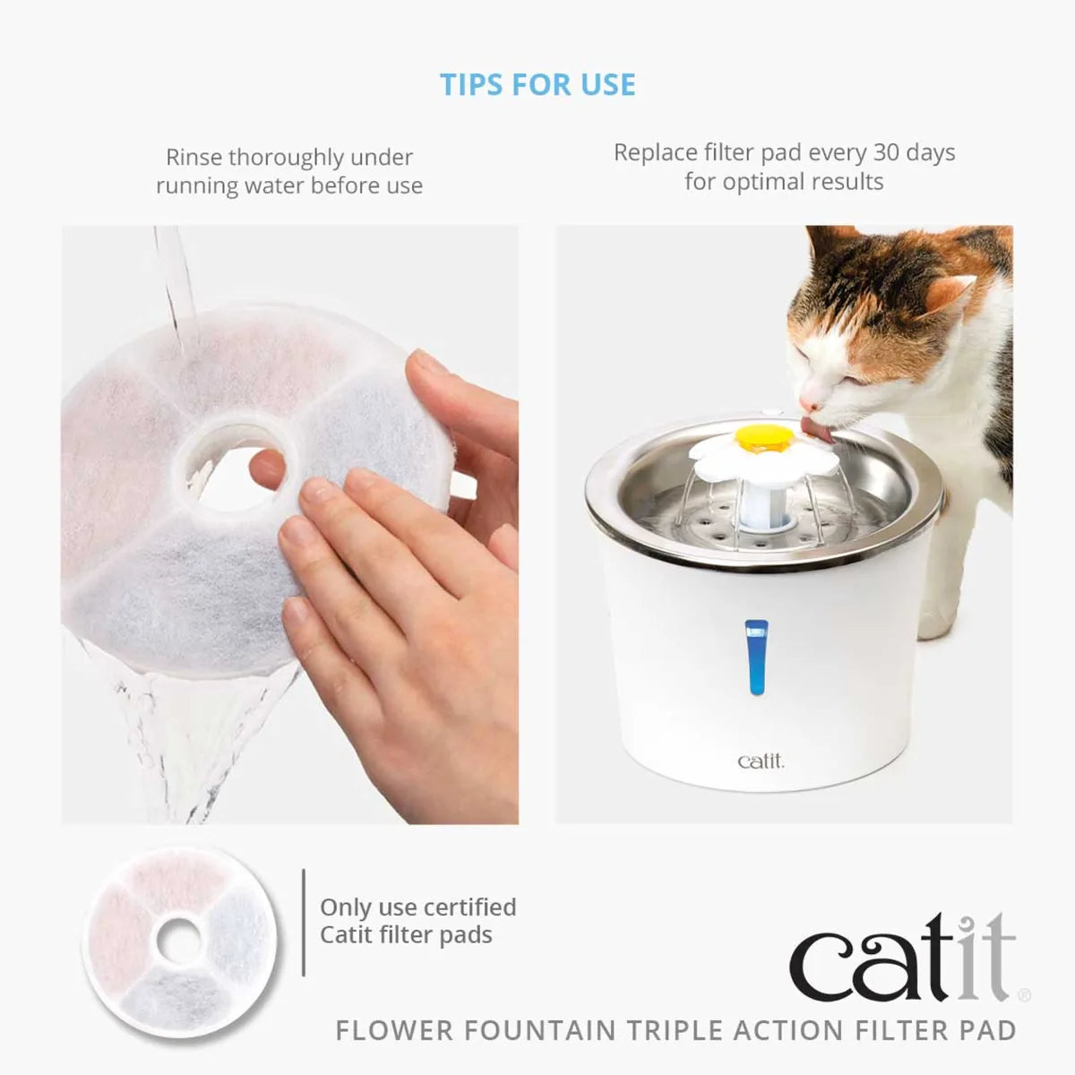Catit Flower Fountain Triple Action Filter Pad, 2pcs – 2pcs additional product view 4