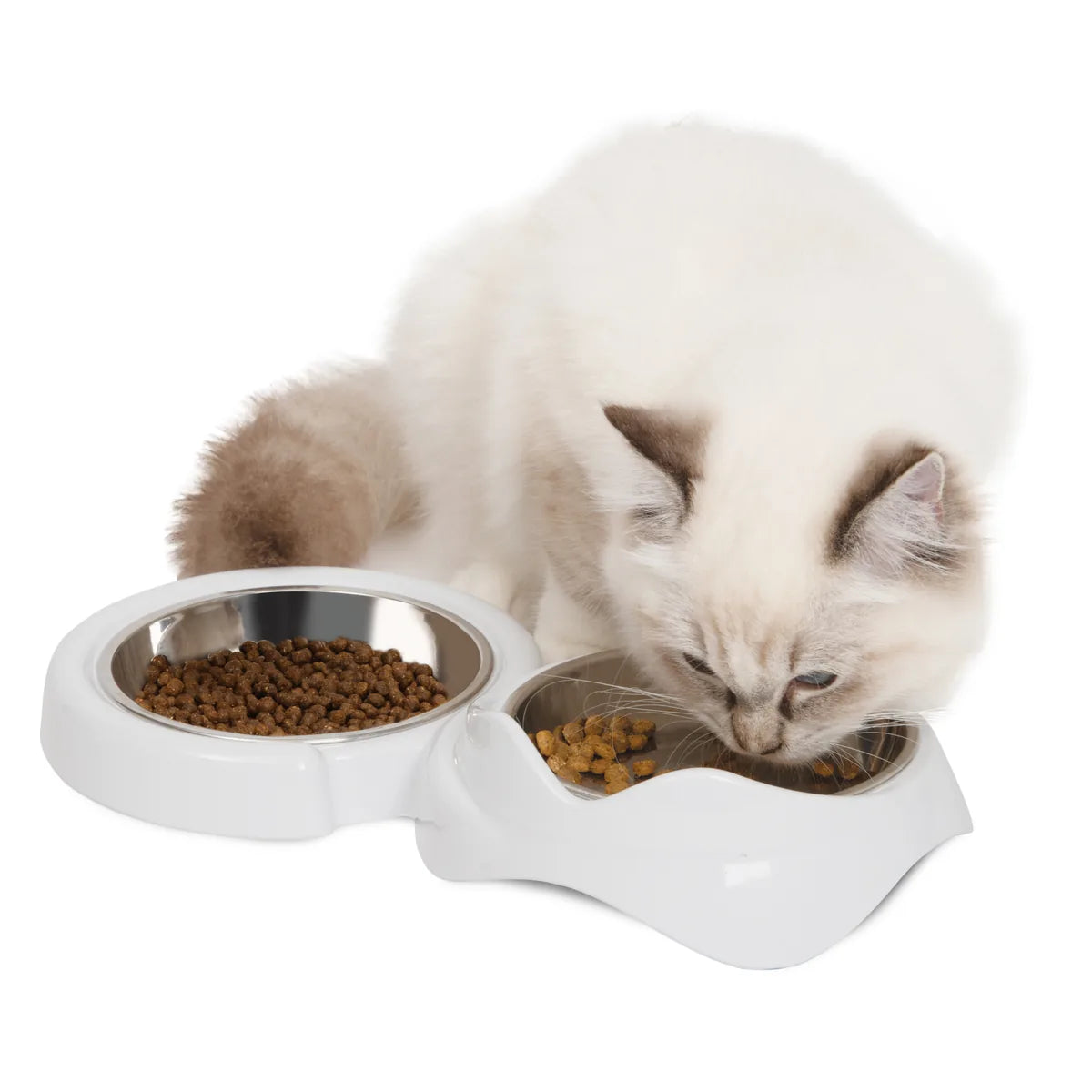 Catit Pixi Dual Feeding Dish White – White additional product view 4