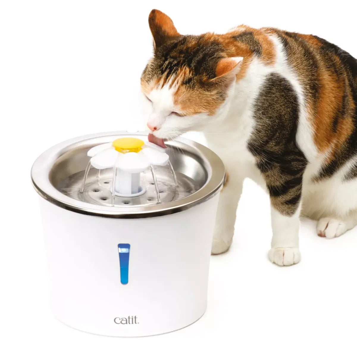 Catit Stainless Steel Flower Fountain – Bowls, Feeders & Waterers additional product view 3