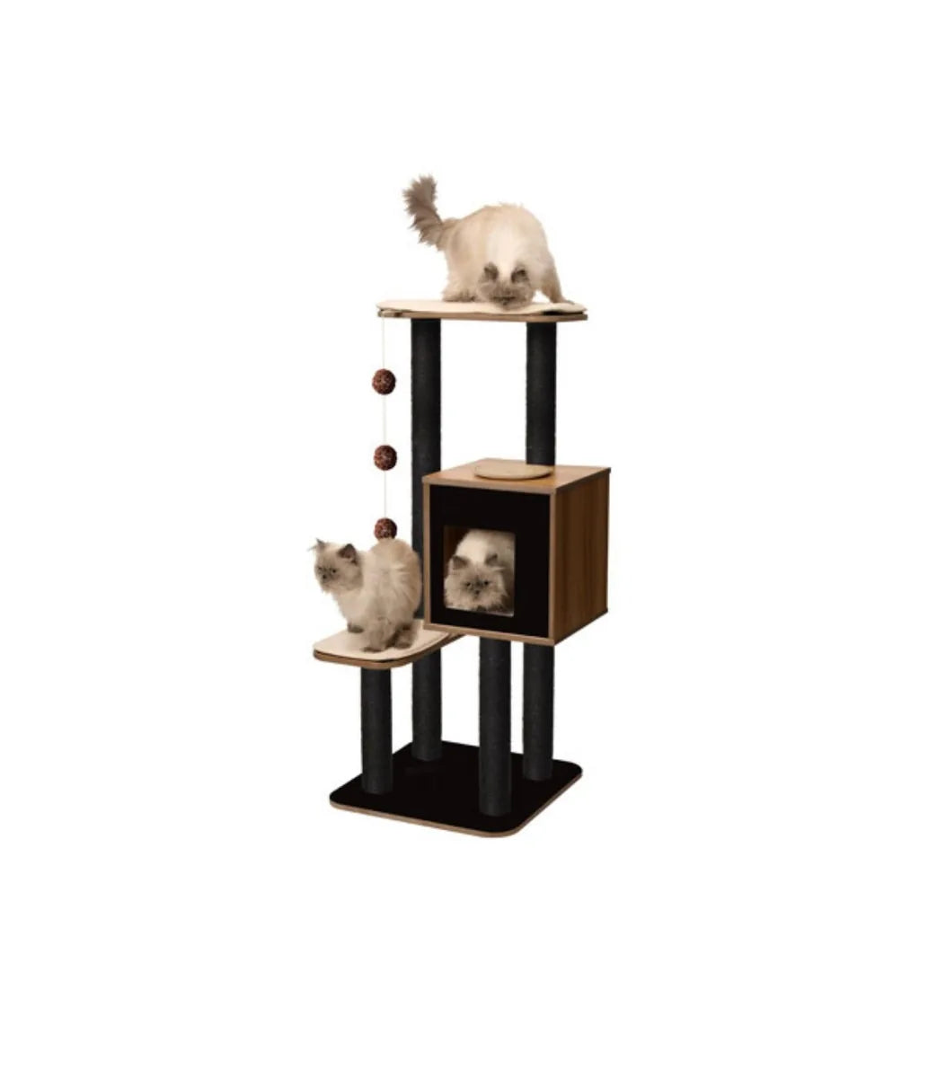 Catit Vesper Cat Furniture V-High Base Black - front view