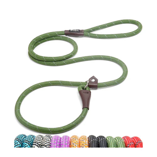 Fida Durable Slip Lead Training Leash – 1.8 m - Color Green
