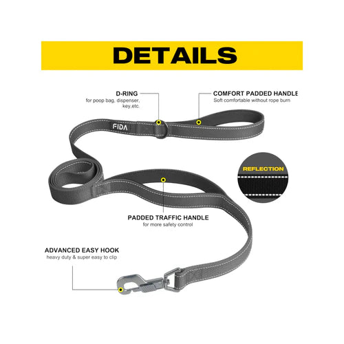 Fida Heavy Duty Dog Leash – 1.2–1.8 m - product detail 2