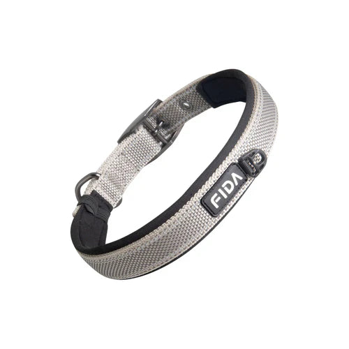 Fida Heavy Duty Reflective Dog Collar - Color Grey