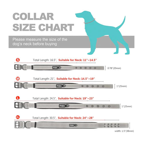Fida Heavy Duty Reflective Dog Collar - product detail 6