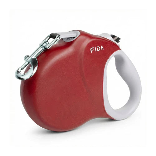 Fida Heavy Duty Retractable Dog Leash – 8 m - Color Red