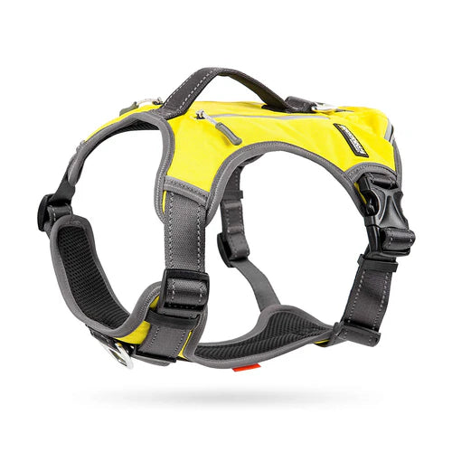 Fida Yellow No-Pull Dog Harness with Saddle Bags - product detail 1