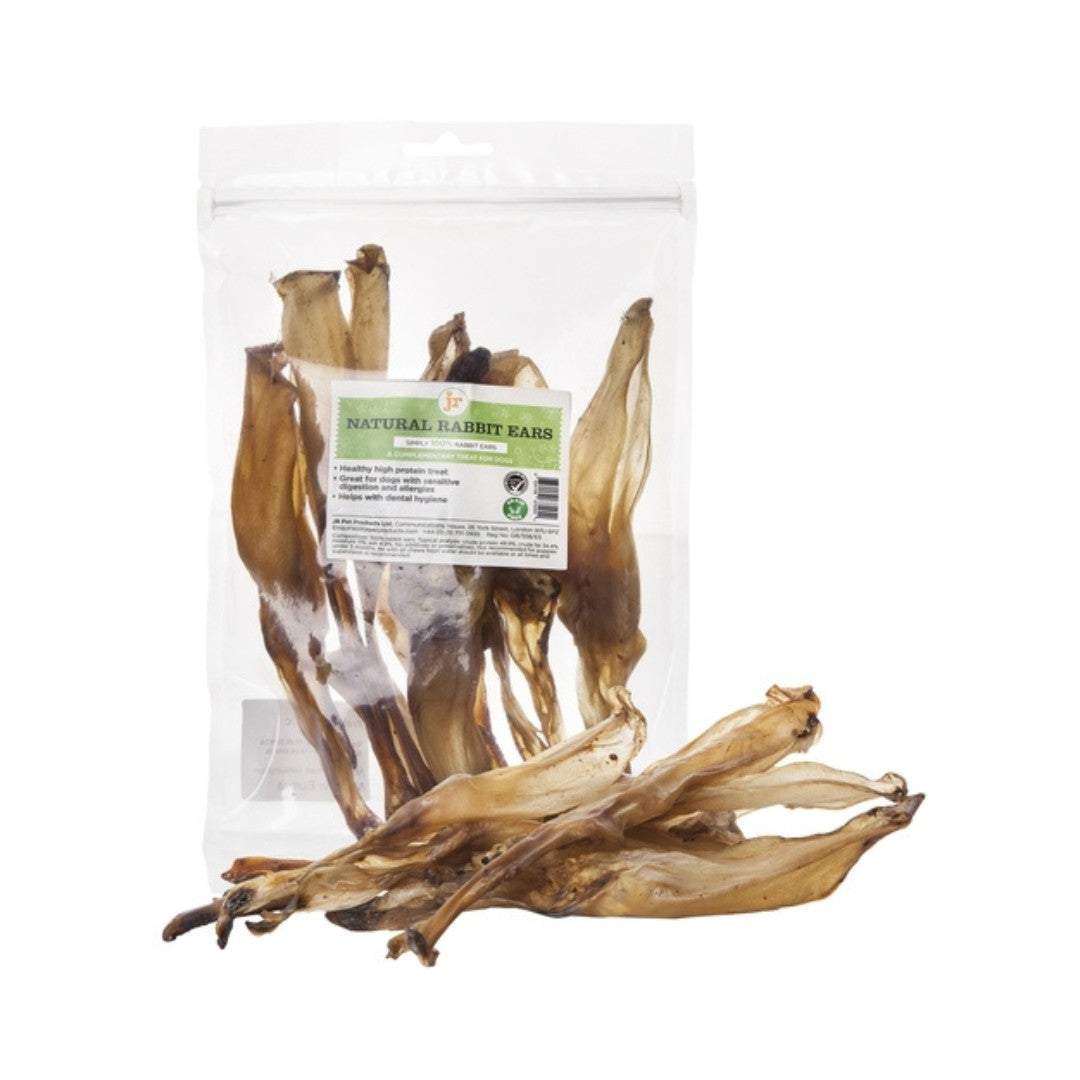 JR Pet Products Natural Rabbit Ears Dog Chew Treats 100g