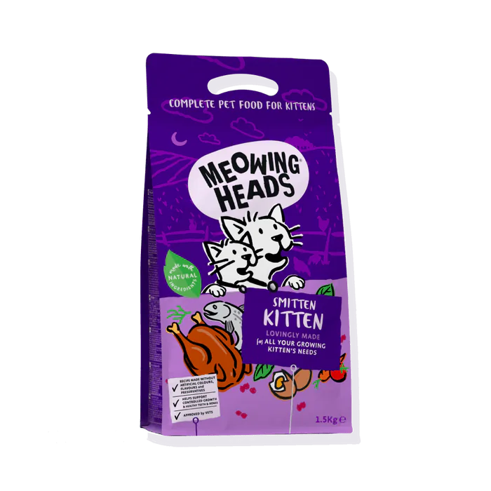 Meowing Heads Smitten Kitten Dry Kitten Food — front packshot