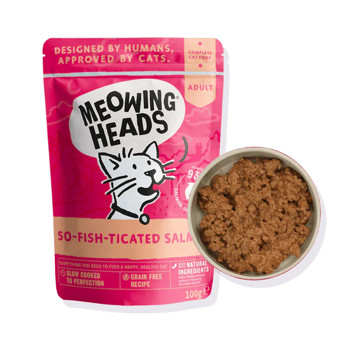 Meowing Heads So-Fish-Ticated Salmon Adult Wet Cat Food — 100 g product view