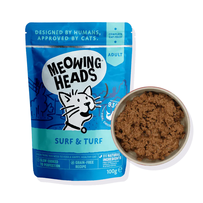 Meowing Heads Surf & Turf Adult Wet Cat Food — 100 g product view