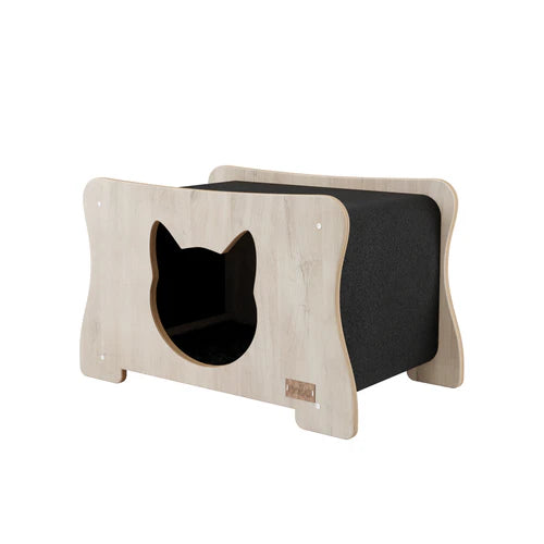Noba Origin Scratchable Hammock Cat House - Color Black