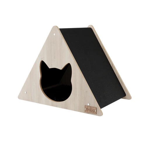 Noba Origin Scratchable Teepee Cat House - Color Black