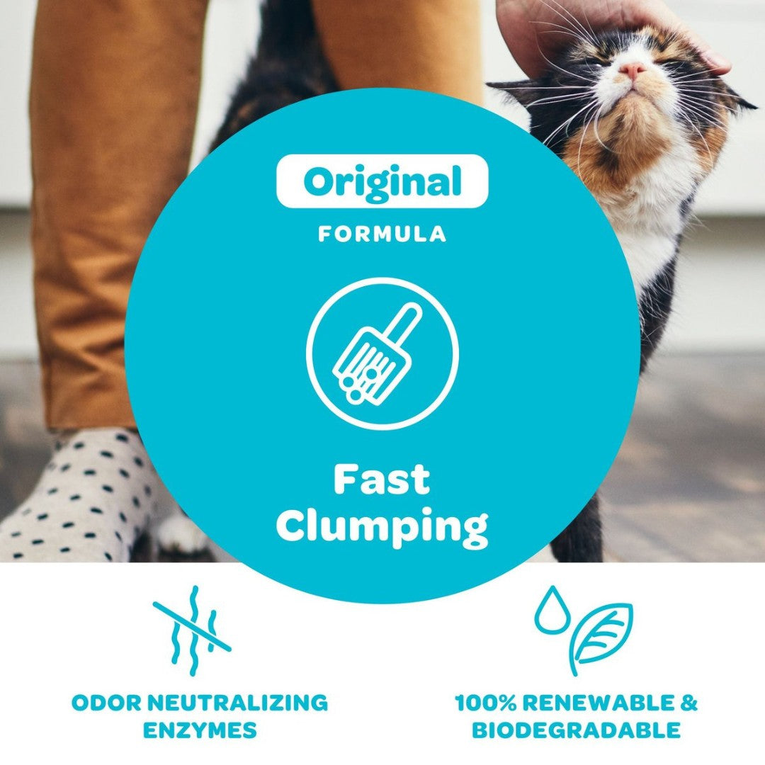 Elevate your multi-cat household with sWheat Scoop Original, a natural, unscented Multi-Cat litter designed for high odor control and quick clumping.