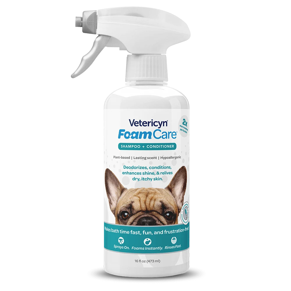Vetericyn FoamCare Spray-On Pet Shampoo & Conditioner — official product view 1