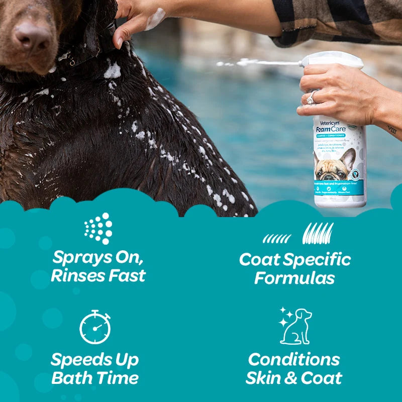 Vetericyn FoamCare Spray-On Pet Shampoo & Conditioner — official product view 2