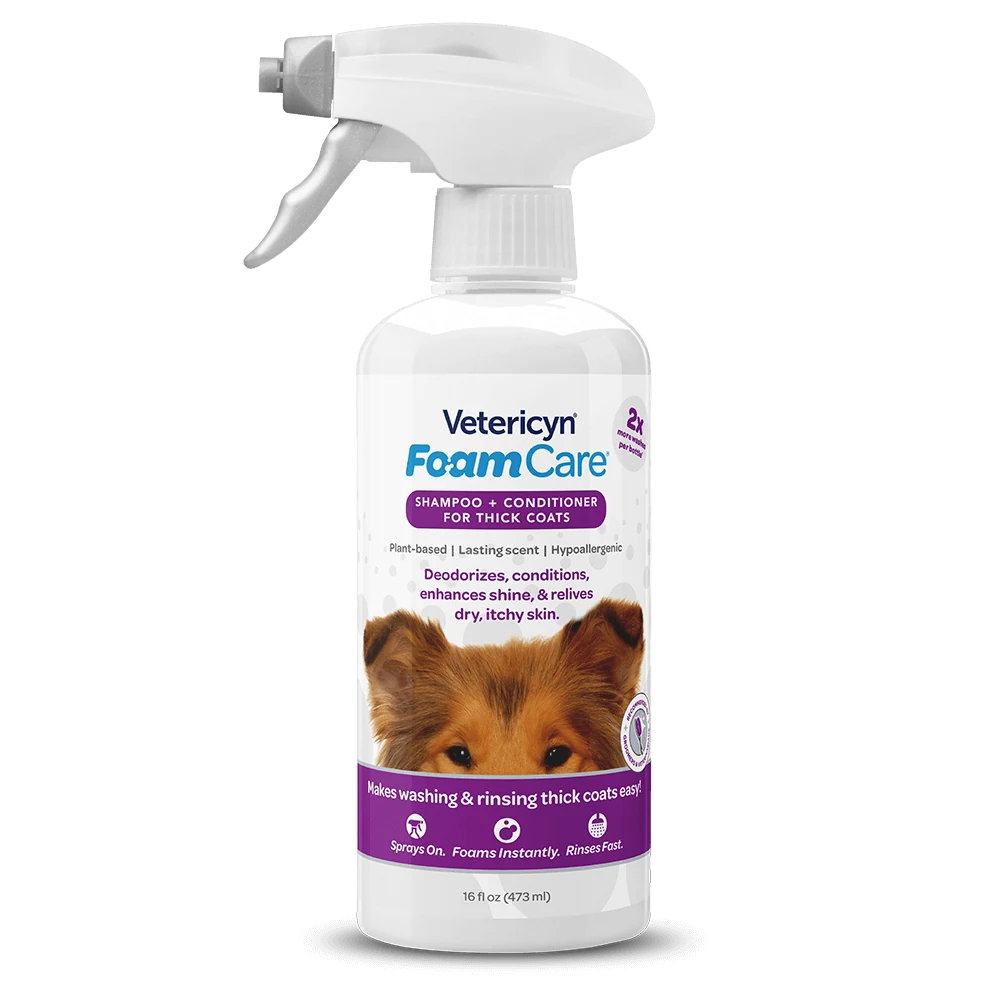 Vetericyn FoamCare Spray-On Pet Shampoo & Conditioner — official product view 8