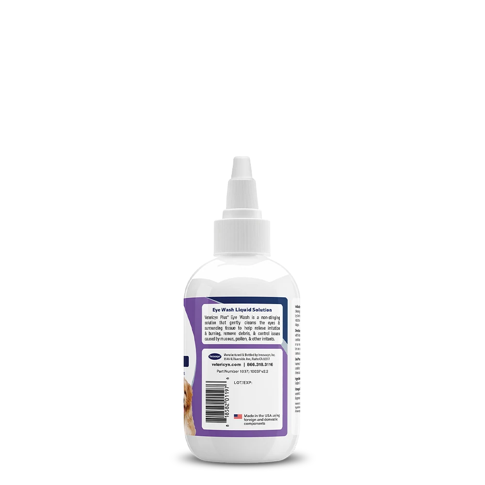Vetericyn Plus All Animal Antimicrobial Eye Wash — label and product information