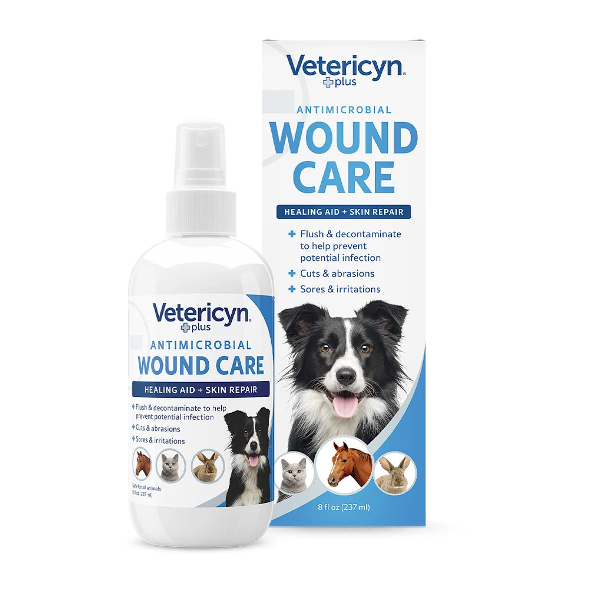 Vetericyn Plus All Animal Antimicrobial Wound Care — 8 oz front packshot