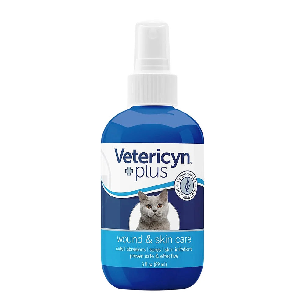 Vetericyn Plus Feline Antimicrobial Wound Care Spray — 3 oz front packshot