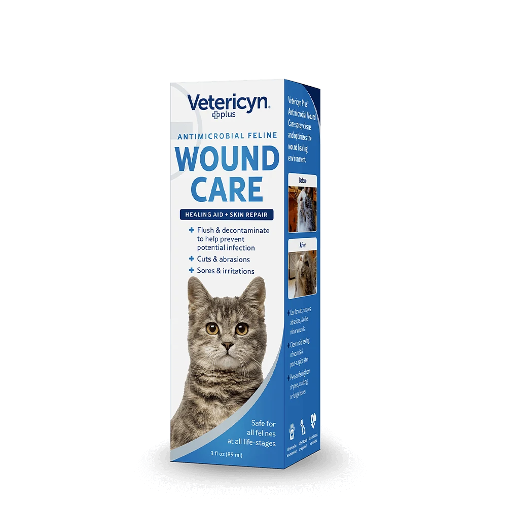 Vetericyn Plus Feline Antimicrobial Wound Care Spray — right-side product view