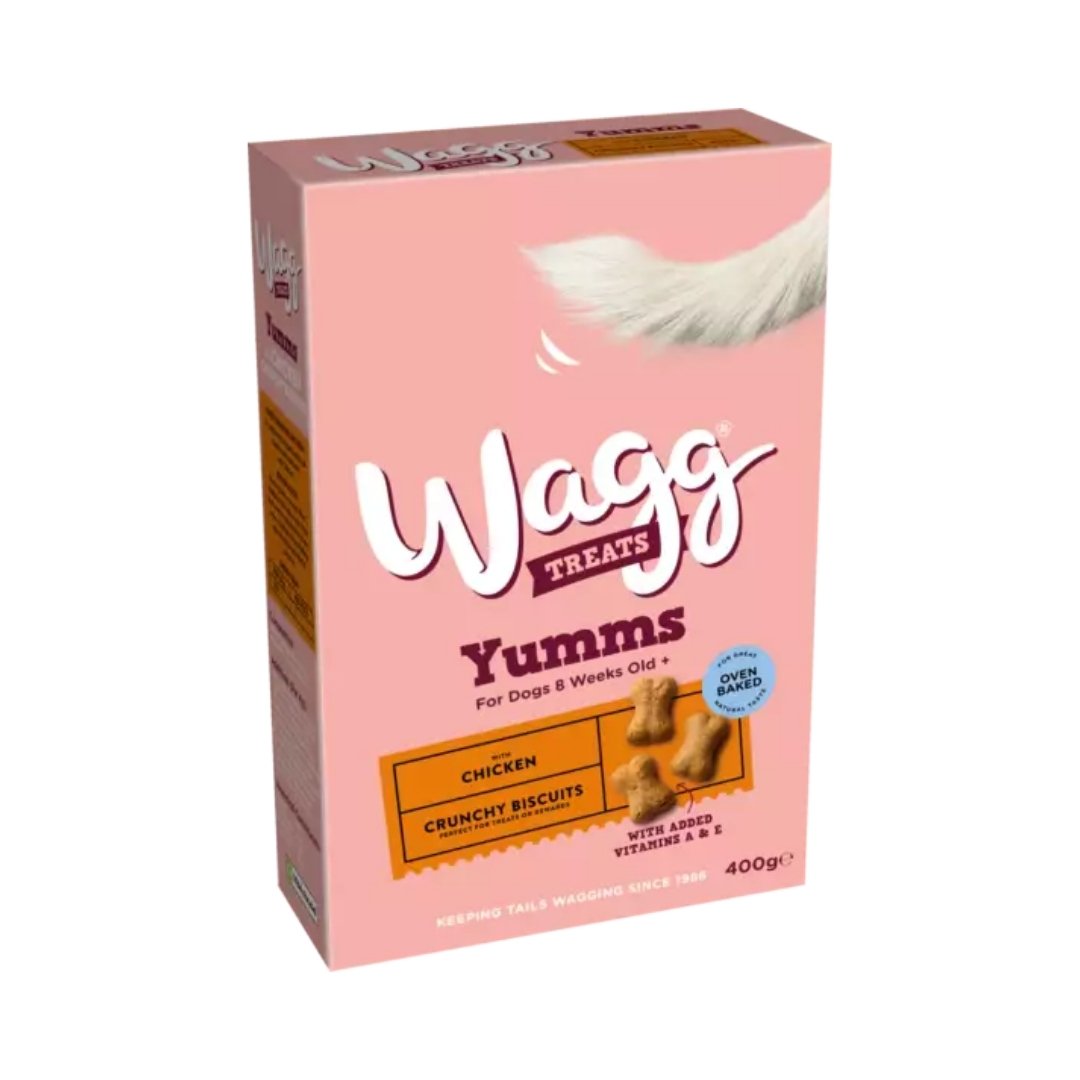 Wagg Yumms Chicken Crunchy Biscuits Oven Baked Dog Treats 400 g Pack