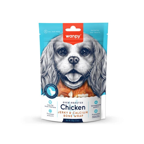 Wanpy Chicken Jerky and Calcium Bone Wrap 100 g - product detail 2