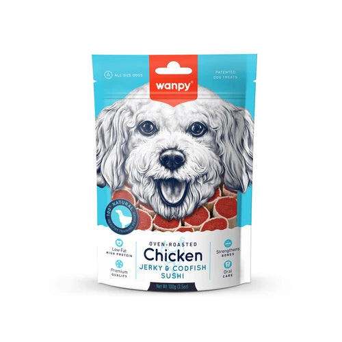 Wanpy Chicken Jerky & Codfish Sushi 100 g - product detail 2