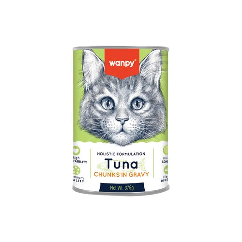 Wanpy Chunks in Gravy Canned Food for Cats - Tuna 375 g - 375 g