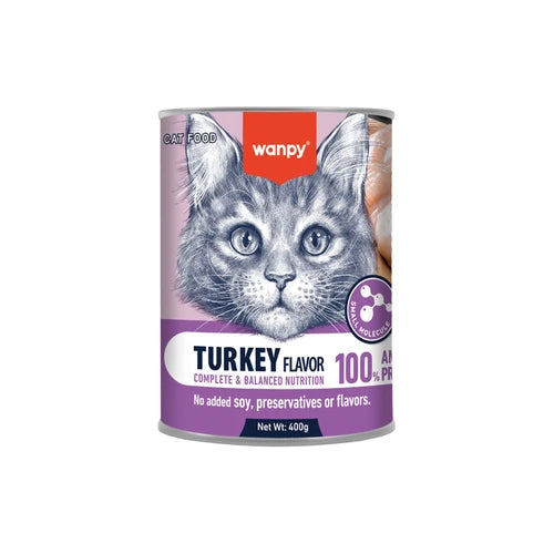 Wanpy Complete Pâté Canned Food for Cats (Turkey) - 400 g - 400 g