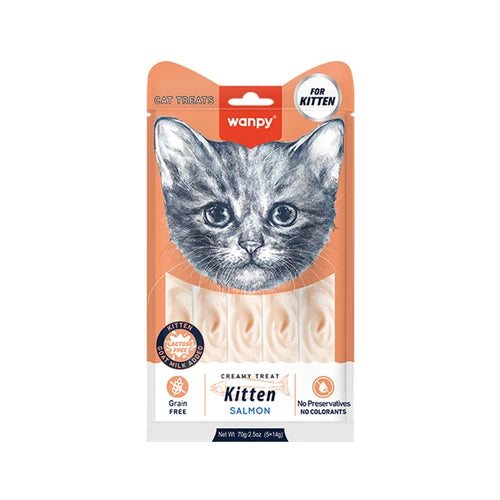 Wanpy Creamy Treat For Kitten Salmon 70 g - 70 g