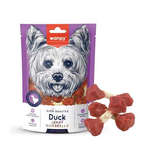 Wanpy Duck Jerky Dumbbells 100 g - 100 g