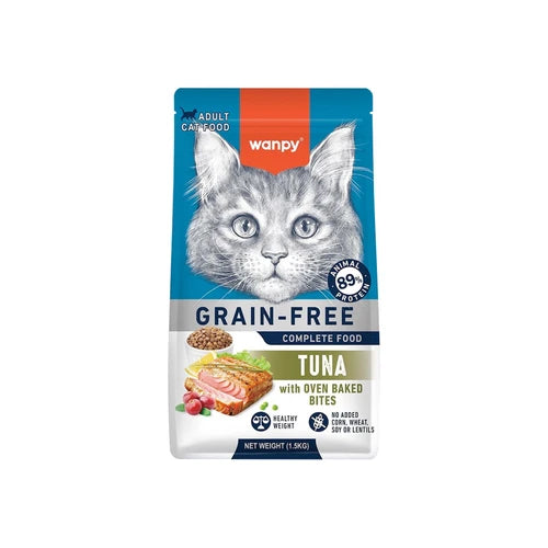 Wanpy Grain Free Complete Food for Adult Cat - Tuna Recipe - 1.5 kg