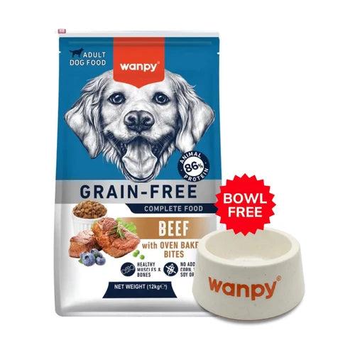 Wanpy Grain Free Complete Food for Adult Dog - Beef Recipe - 12 kg