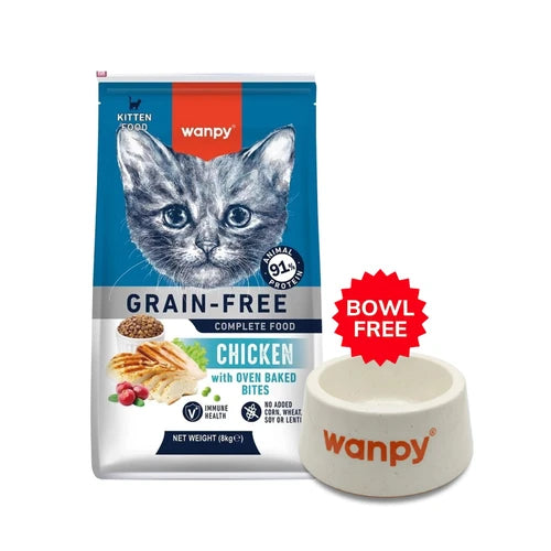 Wanpy Grain Free Complete Food for Kitten - Chicken Recipe - 8 kg