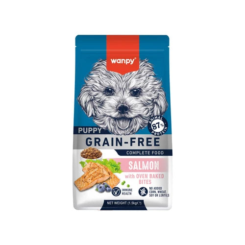Wanpy Grain Free Complete Food for Puppy - Salmon Recipe - 1.5 kg