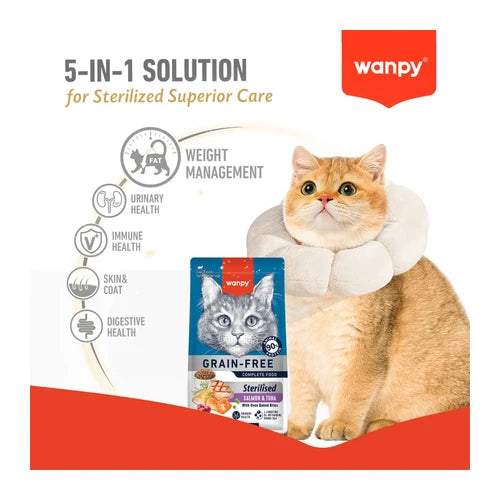 Wanpy Grain Free Sterilized Cat Food - Salmon & Tuna Recipe - product detail 4
