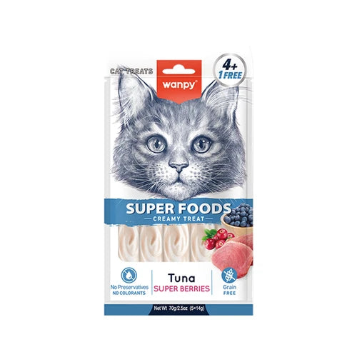 Wanpy Superfoods Creamy Treat For Cat Tuna With Super Berries 70 g - 70 g
