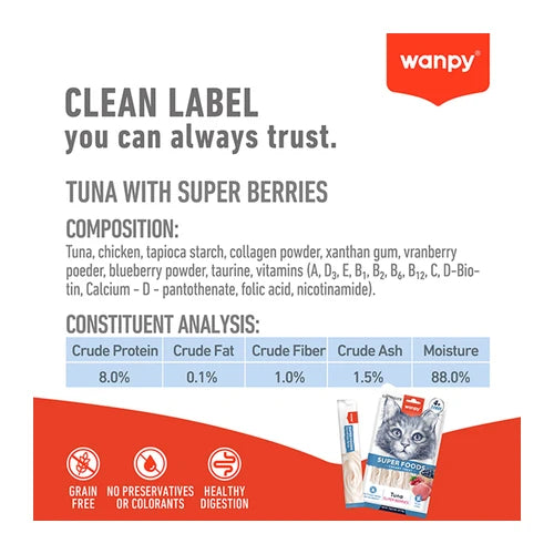 Wanpy Superfoods Creamy Treat For Cat Tuna With Super Berries 70 g - product detail 5