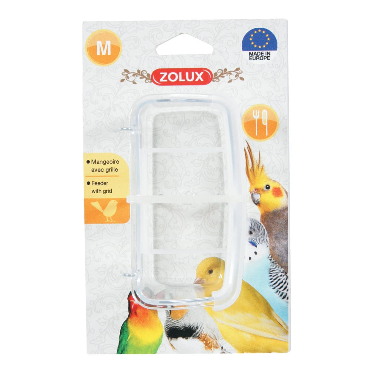 Zolux Bird Feeder with Grid for Domestic Birds - additional product view