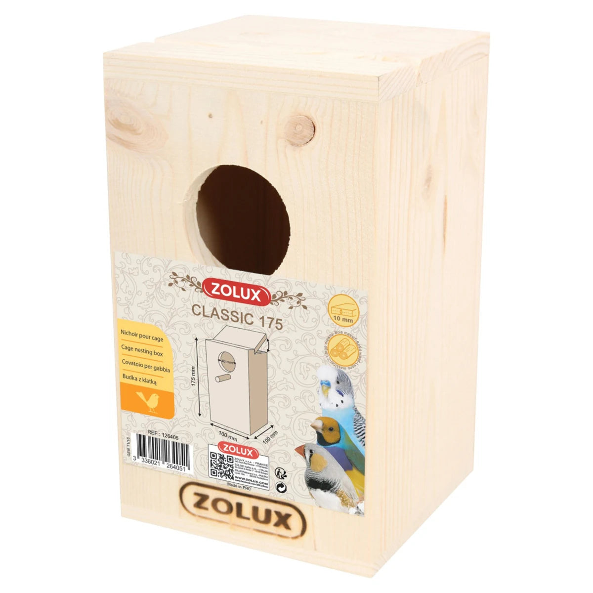 Zolux Bird Nesting Box - Classic 175 - One Size