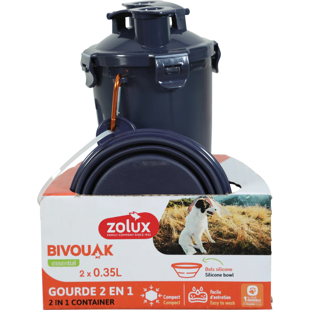 Zolux BVK 2-in-1 Bottle - Blue