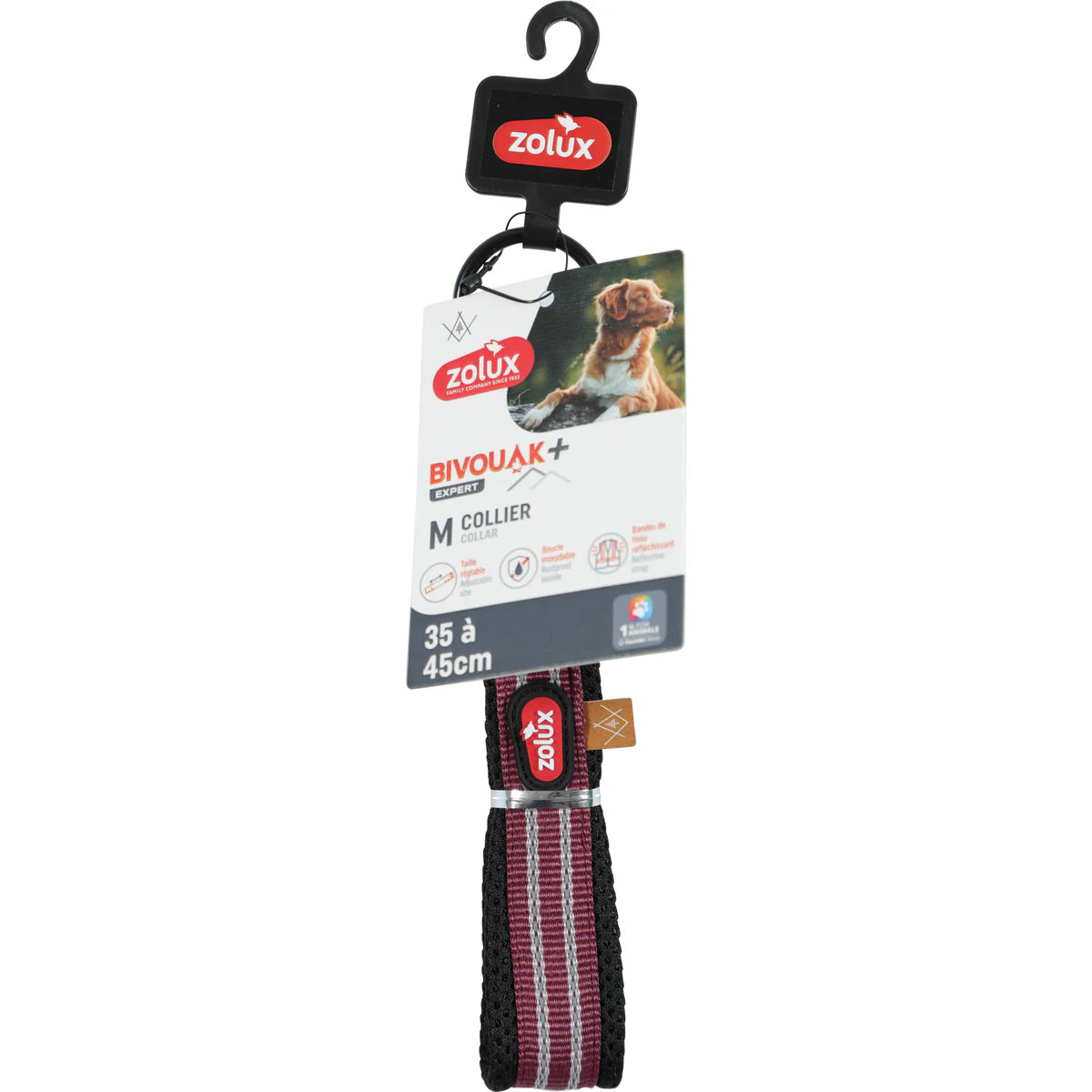 Zolux BVK Collar, 20 mm - Red / 35-45 cm