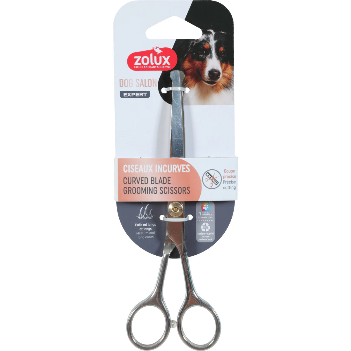 Zolux Curved Blade Grooming Scissors - One Size