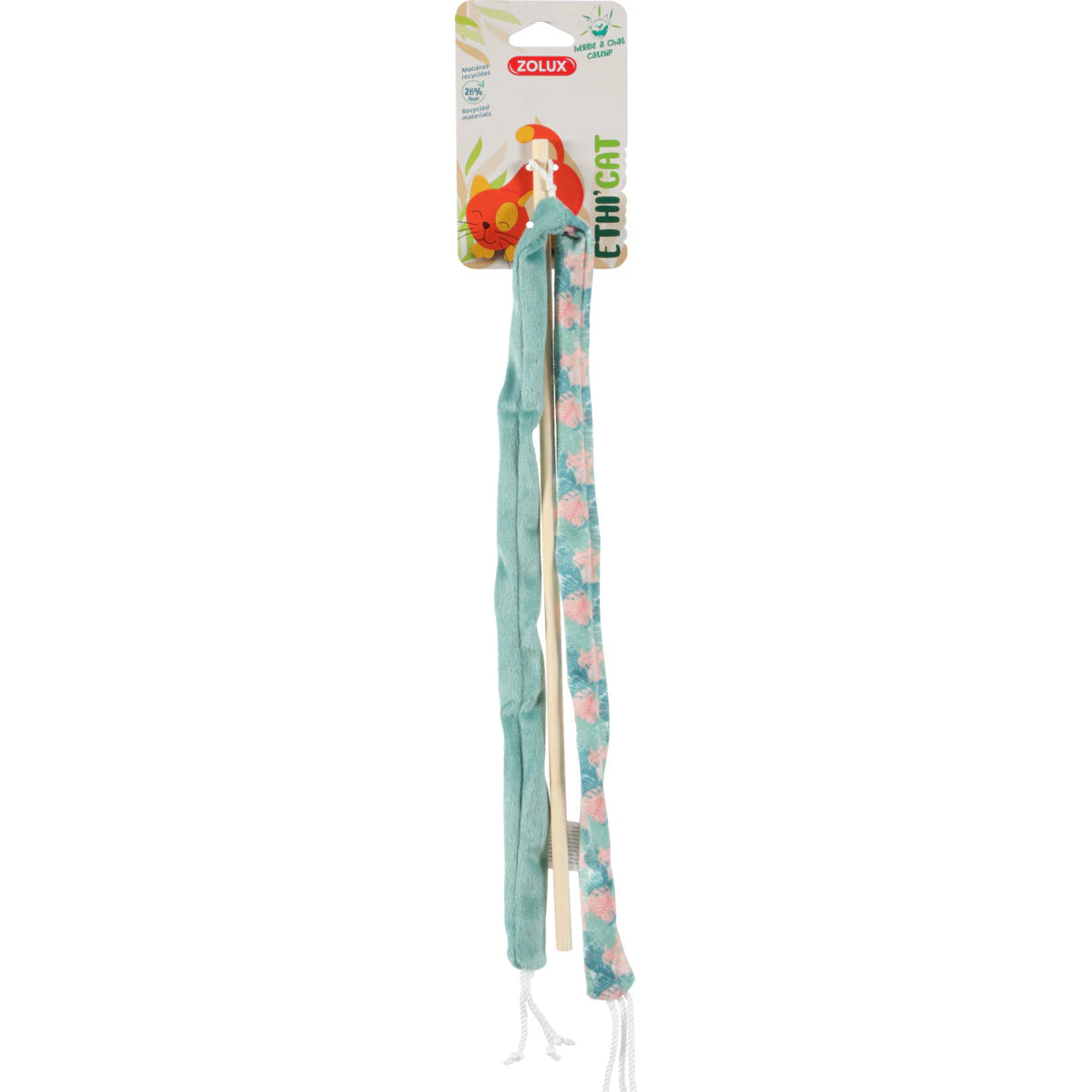 Zolux Ethicat Leaf Ribbon Wand Toy - One Size