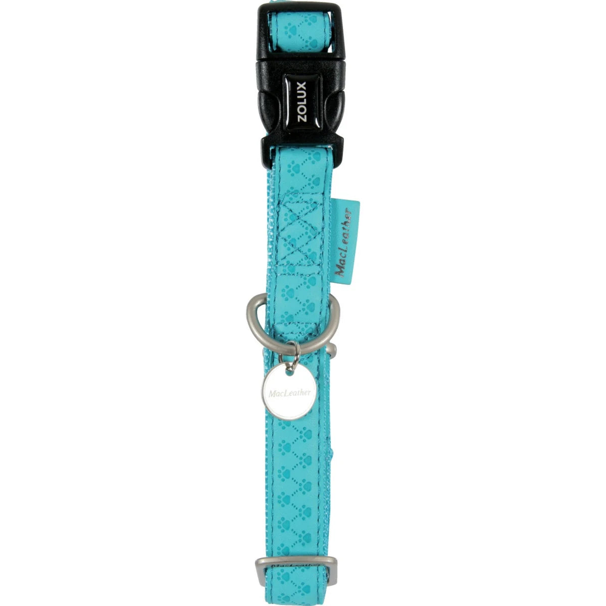 Zolux Macleather Adjustable Collar - Turquoise · 10 mm