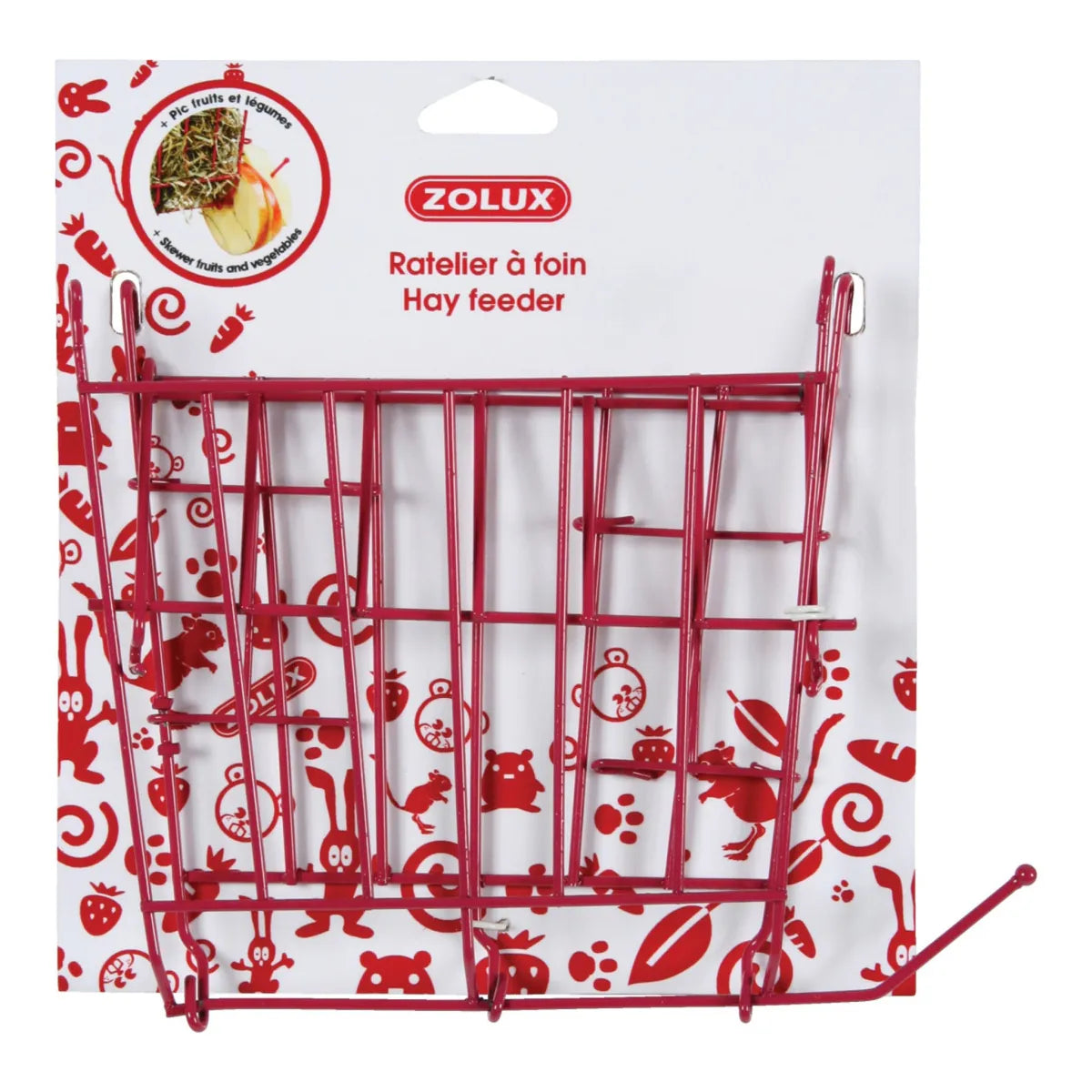 Zolux Metallic Hay Rack - Red