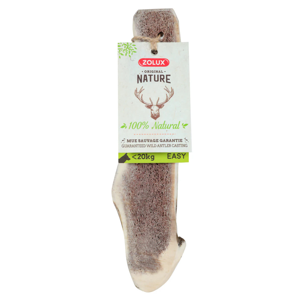 Zolux Natural Deer Antler Easy for Dogs Under 20 kg - Under 20 kg