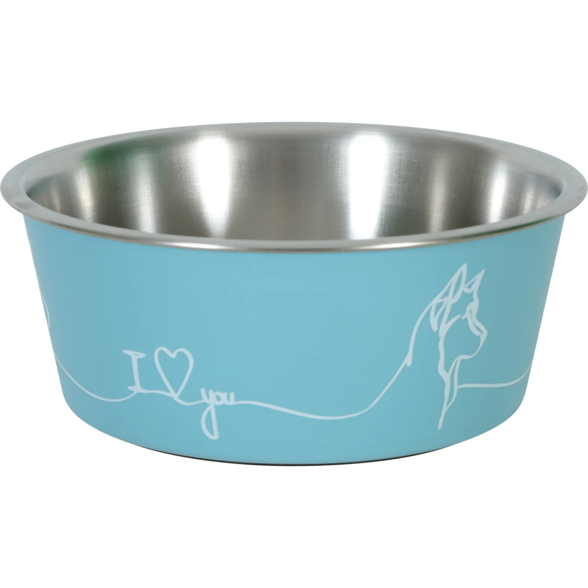 Zolux Non-Slip Love Dog Bowl - Blue / 400 ml