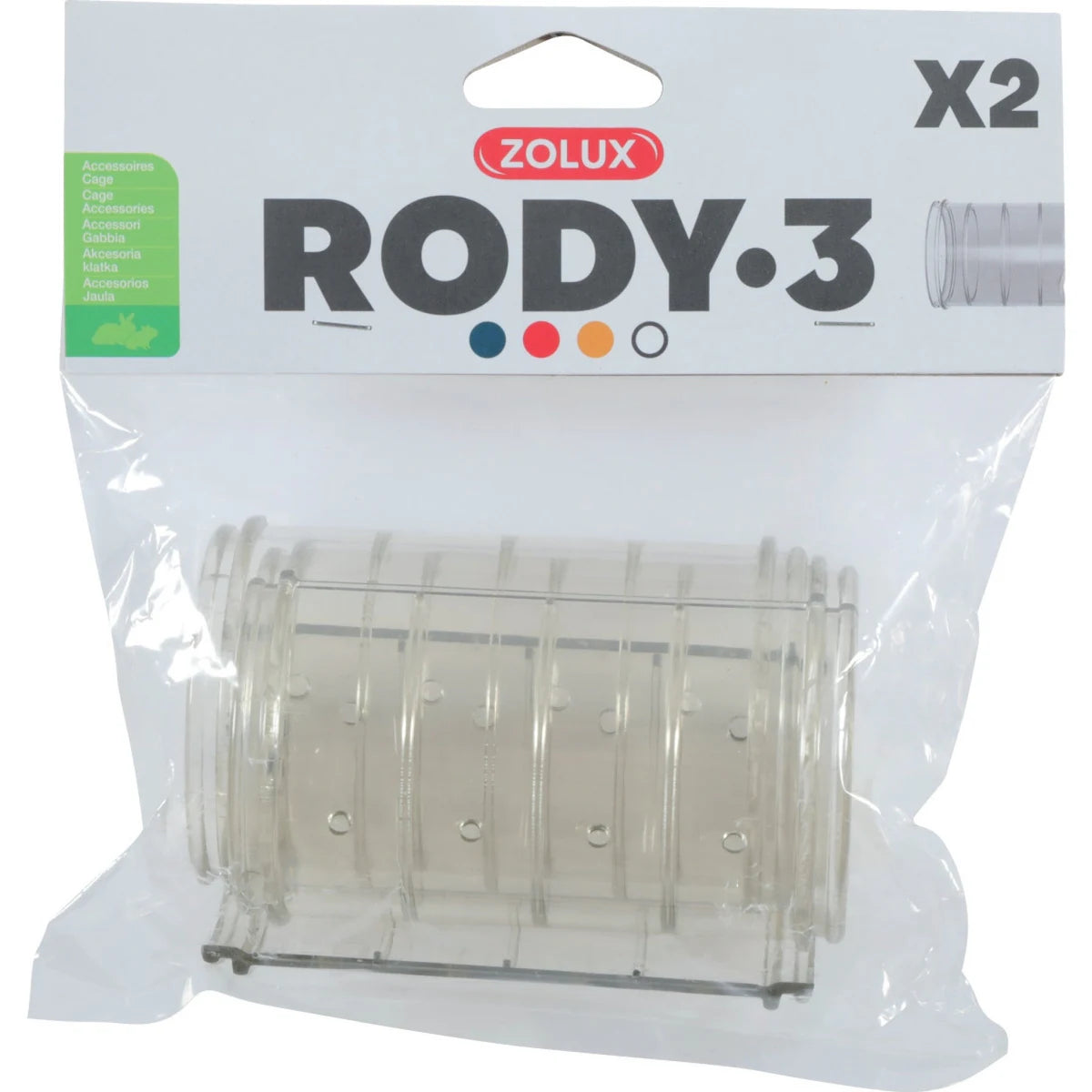 Zolux Rody 3 Straight Tube x2 - One Size