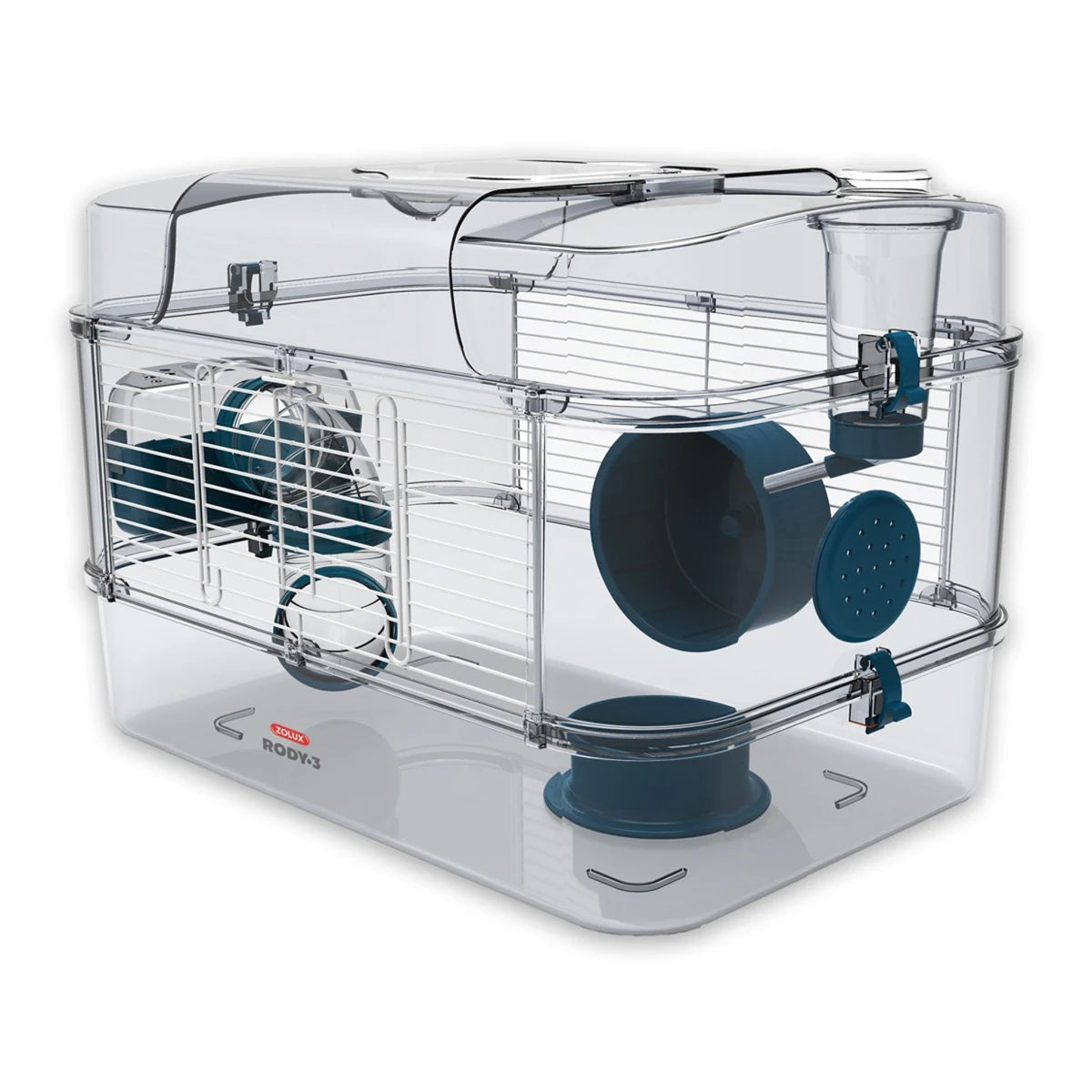 Zolux Rody 3 Solo Rodent Cage, Blue - Blue
